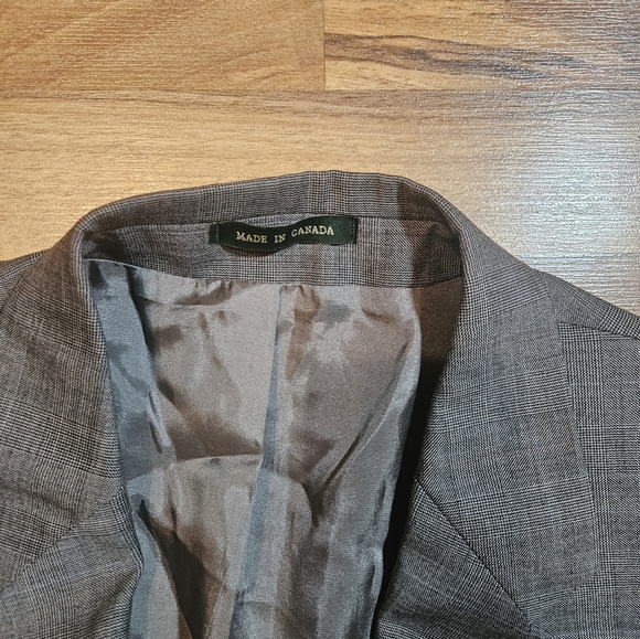 LAUREN Ralph Lauren Green Label Blazer Men's Size 44R Gray 100% Wool - Picture 5 of 11